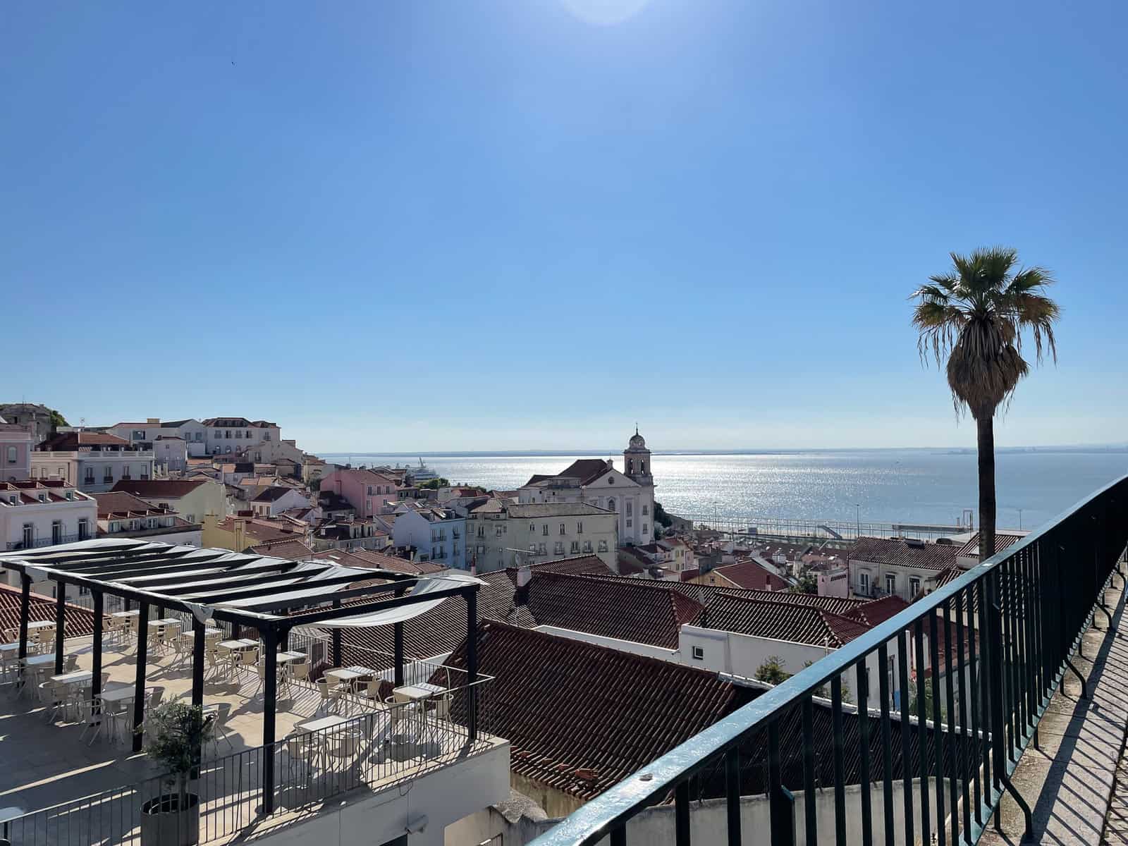 View over Lisbon to the water