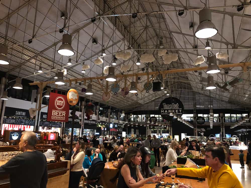 A view of the inside of Time Out Market Lisbon