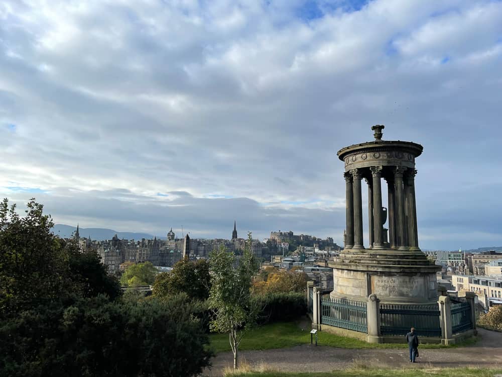 View of Edinburgh, Scotland from Calton Hill