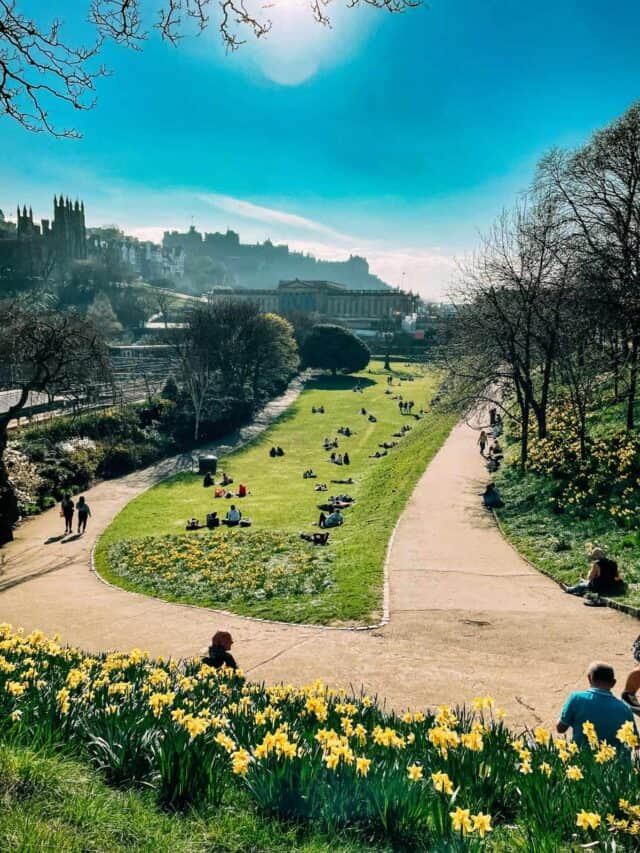 Princes Street Gardens, Edinburgh, Scotland in Summer