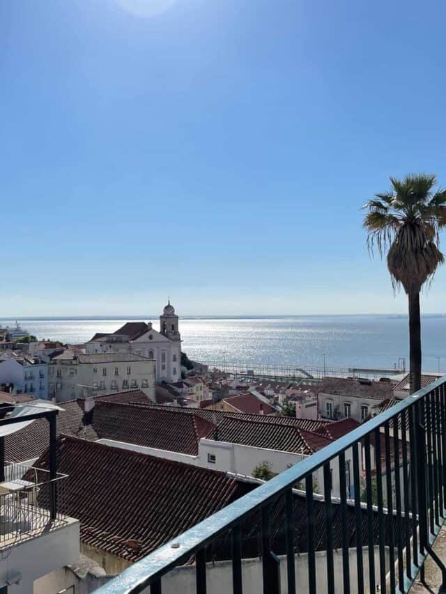 View over Lisbon to the water