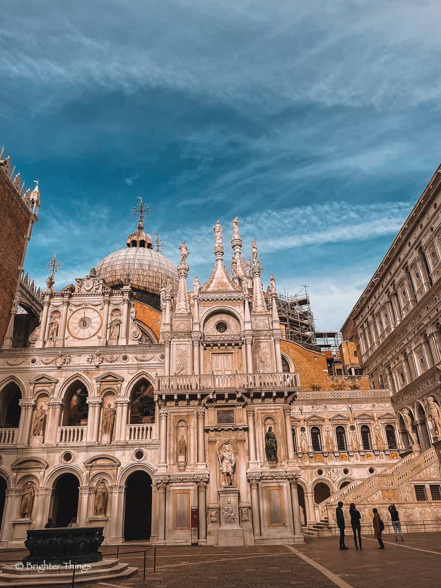 The courtyard inside the Doge's Palace during a 10 days in Italy itinerary.
