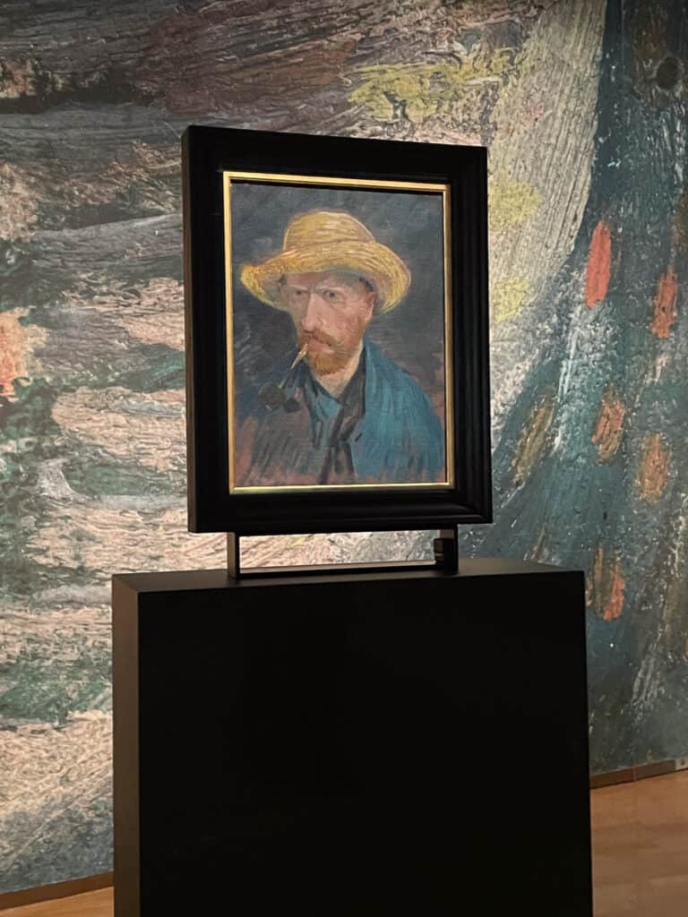 Van Gogh's self portrait in the Van Gogh Museum in Amsterdam