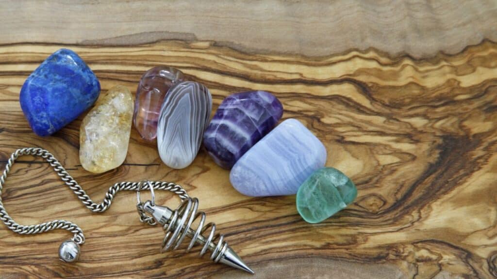 Healing Crystals and Dowsing Pendant