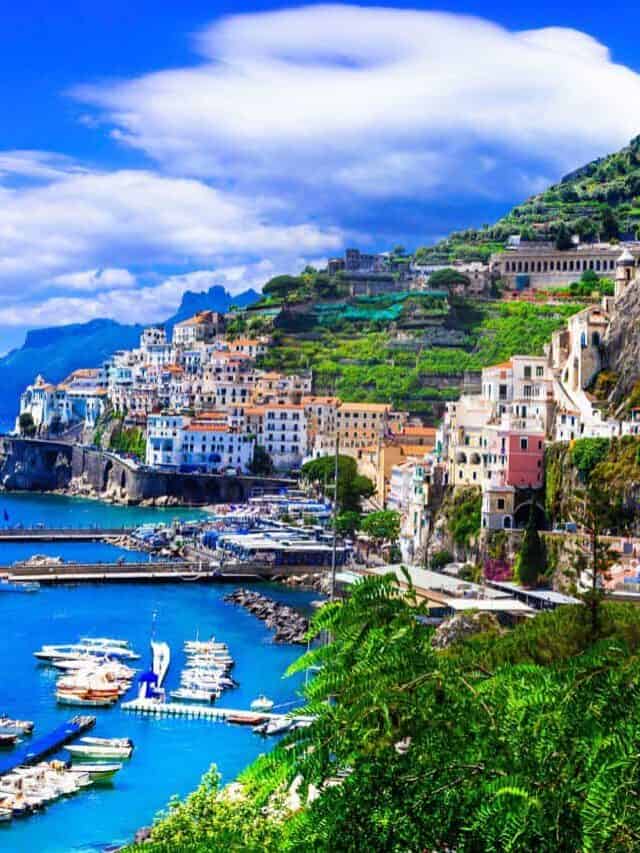 Scenic Amafi coast. Italian summer holidays. Campania, Italy