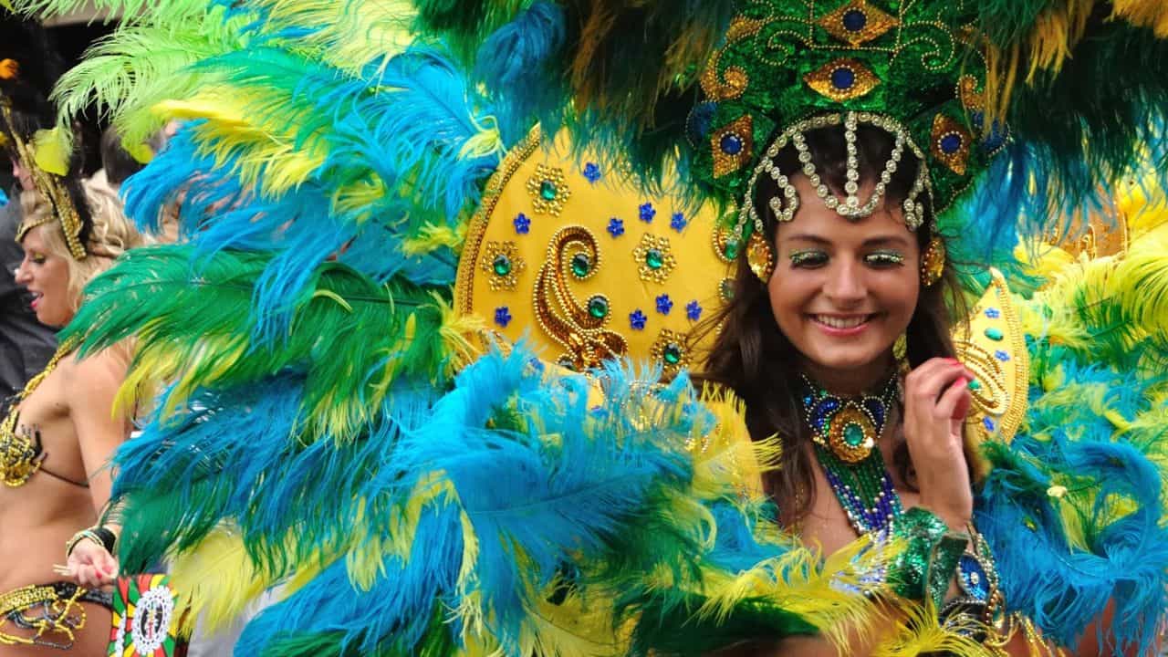 Samba dancer at Carnival in Brazil