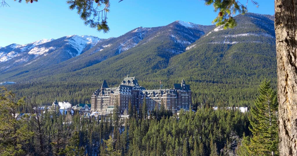 Banff Springs Hotel, Canada nestled in the forest