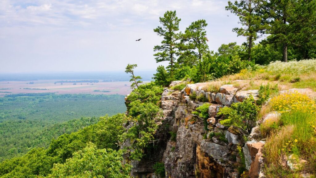 A rock outcropping in Petit Jean State Park, Arkansa