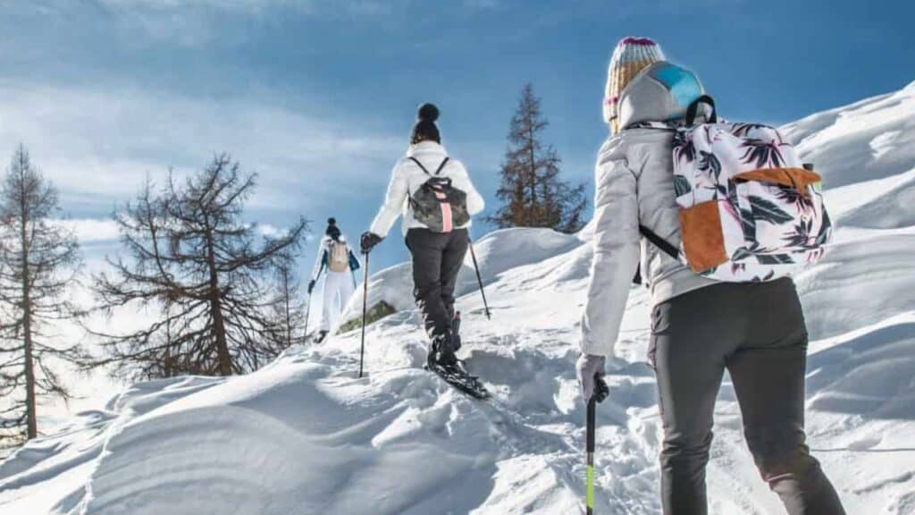 Women snowshoeing at Great Smoky Mountain National Park