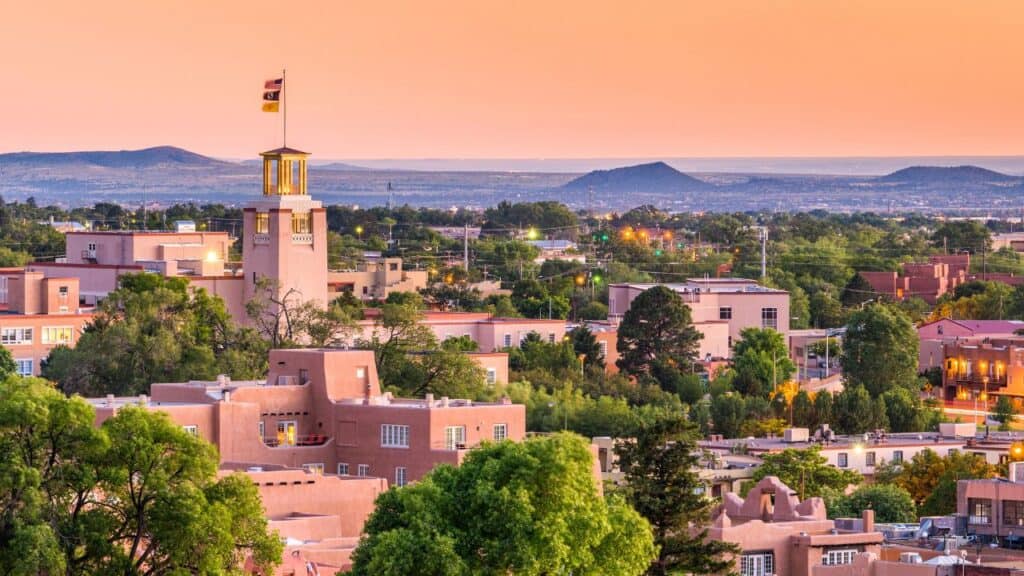 Downtown Santa Fe, New Mexico, USA