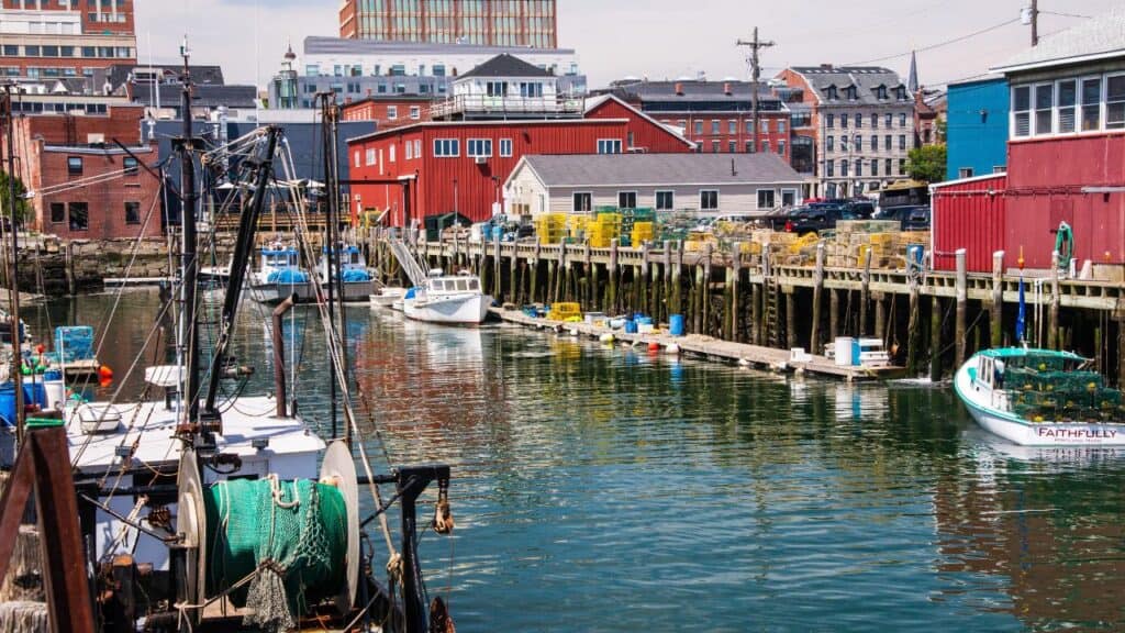 Colorful Portland Maine Harbor