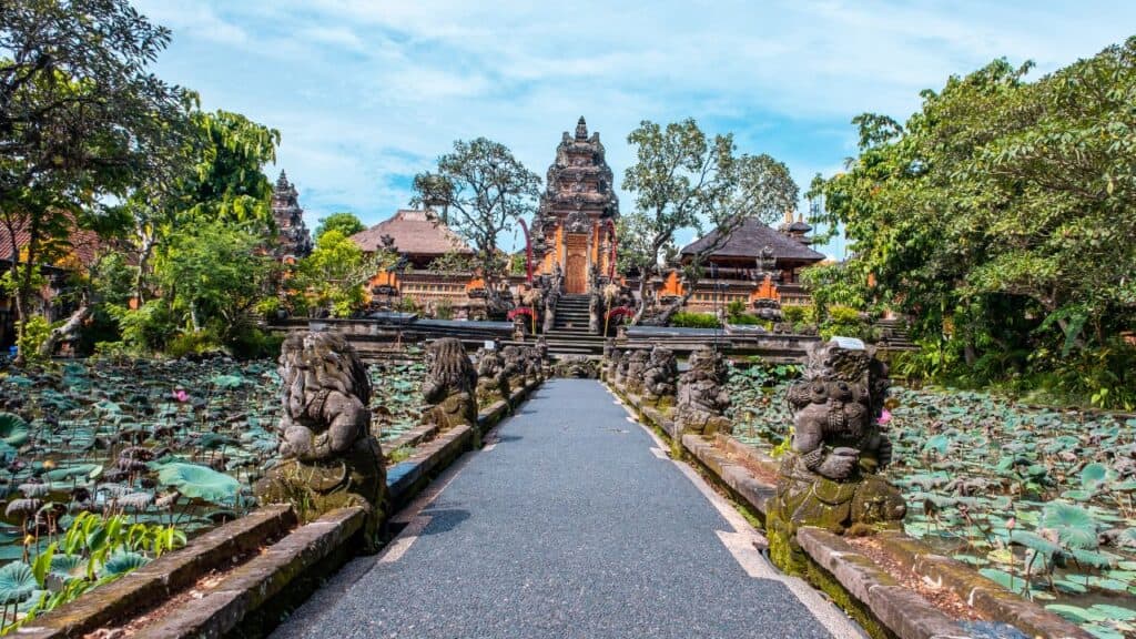 Name of this place Saraswati Temple in Ubud Province, Bali Island