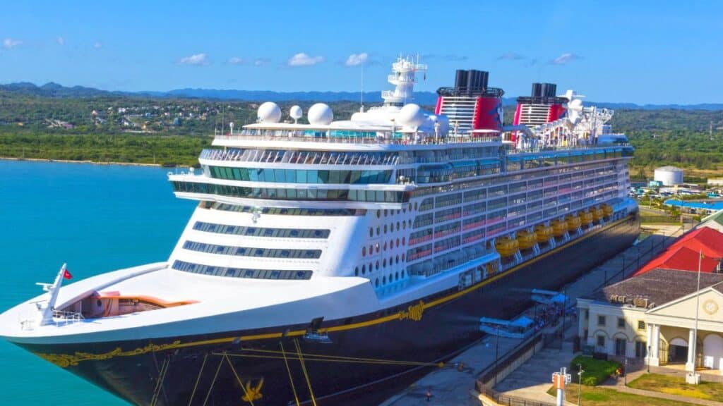 Cruise ship docked
