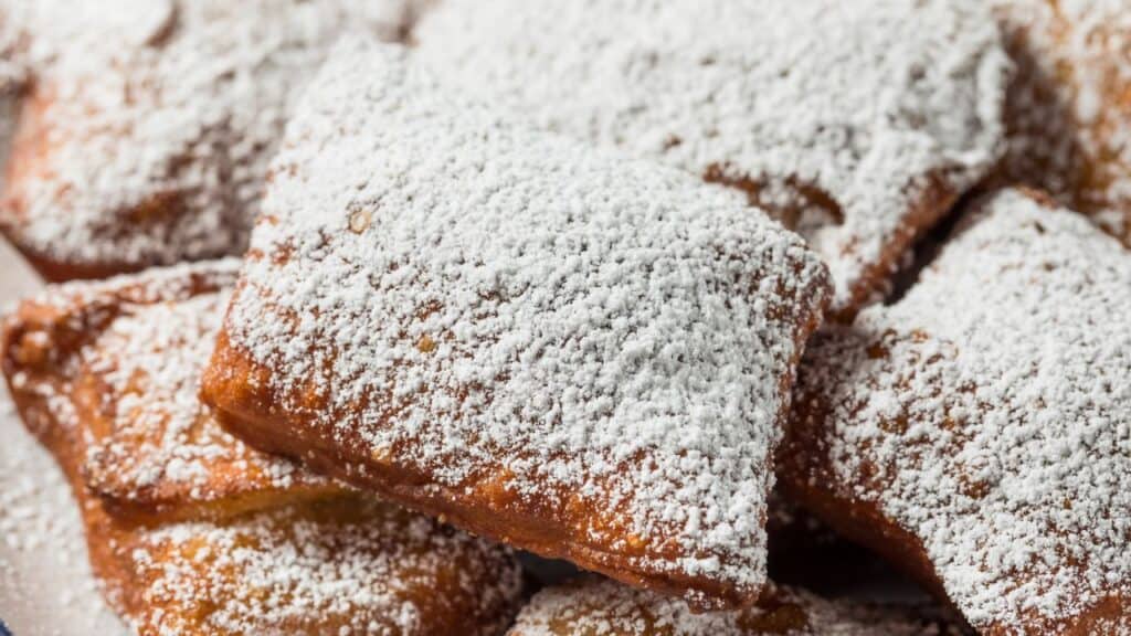 Homemade New Orleans French Beignets for Breakfast with Coffee