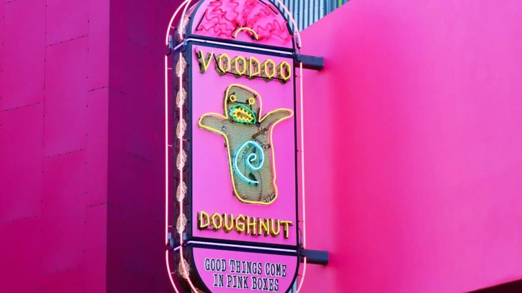 Voodoo Doughnut on CityWalk at Universal Studios Hollywood. Voodoo Doughnut is an American doughnut company
