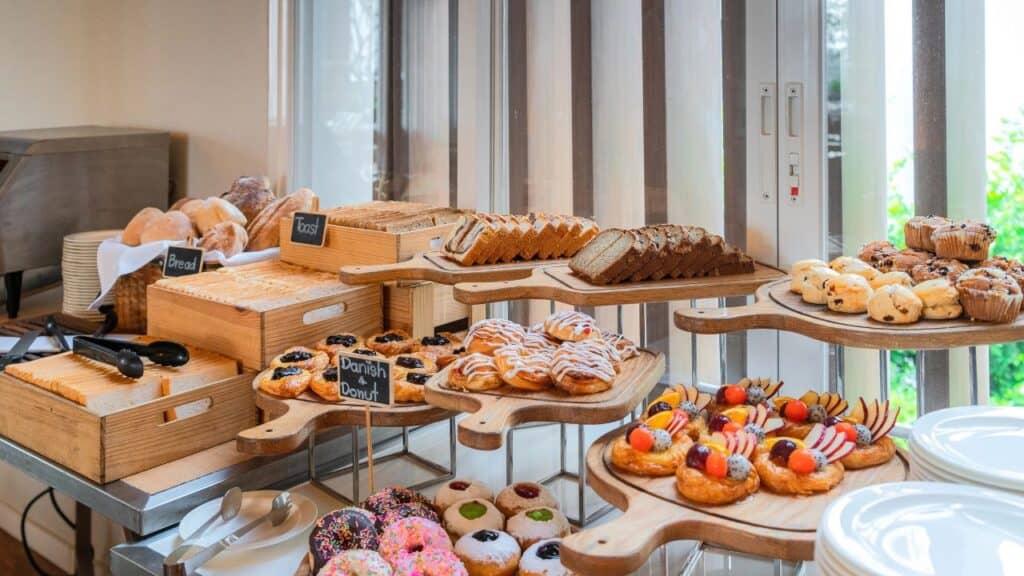 Breakfast buffet in a nice hotel
