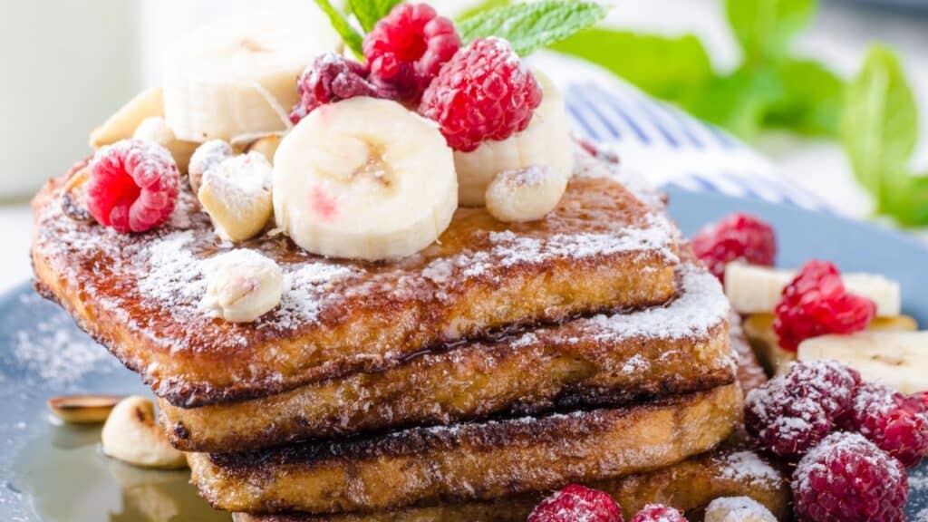 French toast with banana