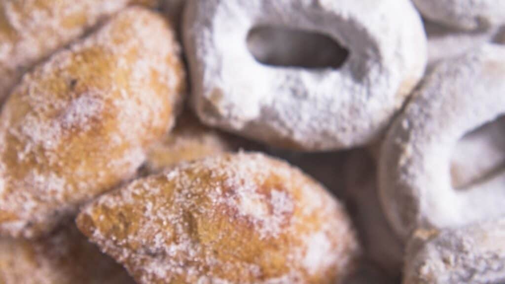 Handmade homemade donuts and fritters