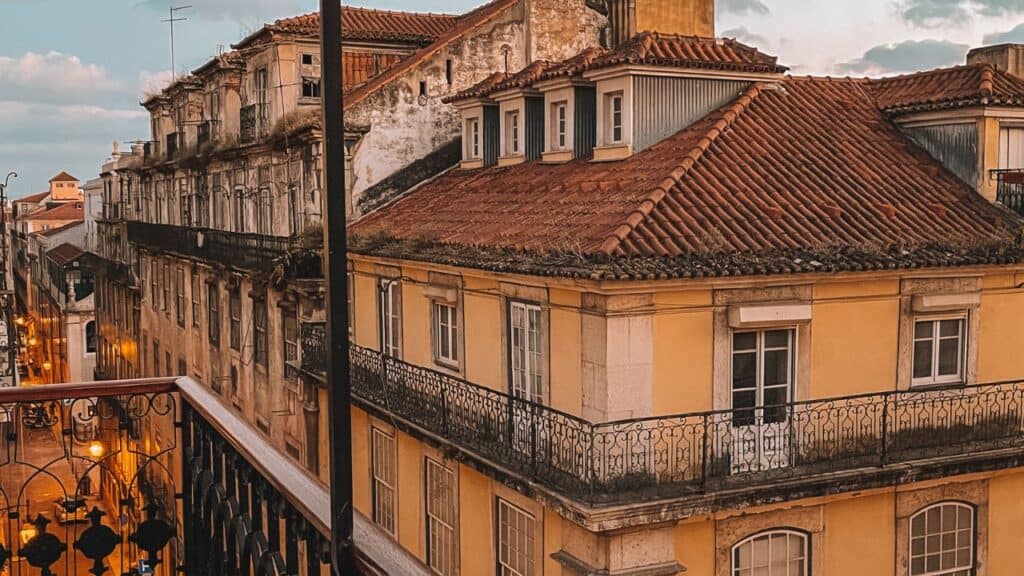 Beautiful old houses across from my hotel balcony.