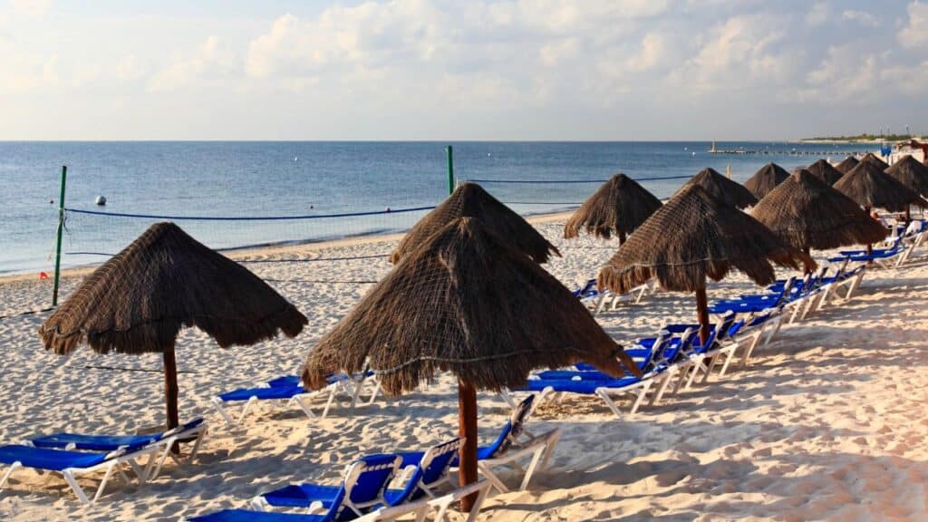 A luxury all inclusive beach resort at morning