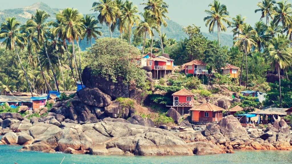 Tropical beach of Palolem, Goa, India