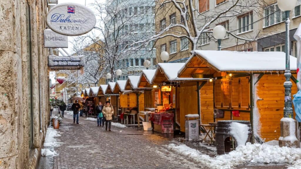 Zagreb Gajeva in the snow
