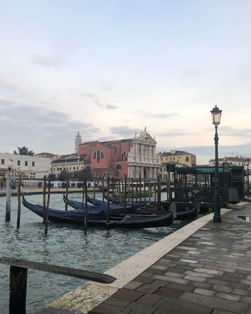 Gondolas in Venice Italy