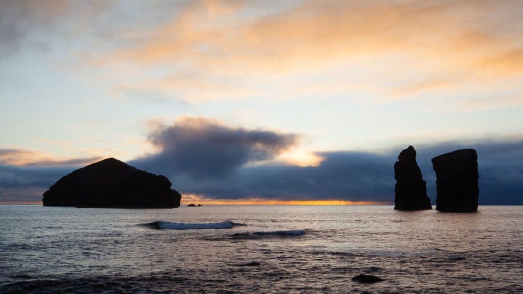 Coast and rocks at Mosteiros,Azores