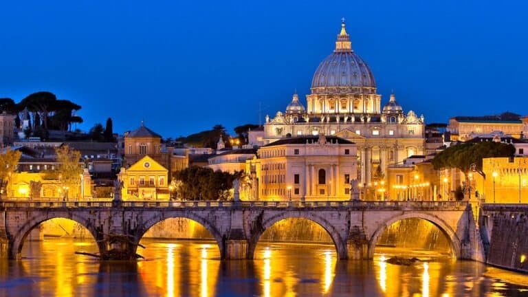 Vatican City at night